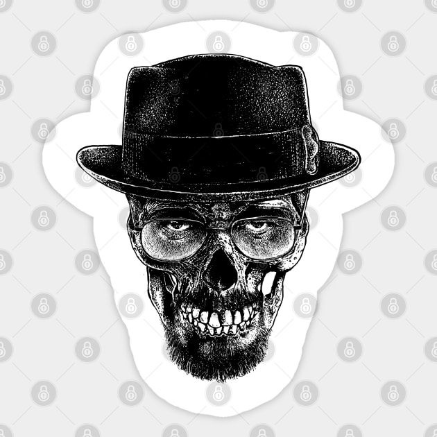 Heisenberg Skull Sticker by RicoMambo